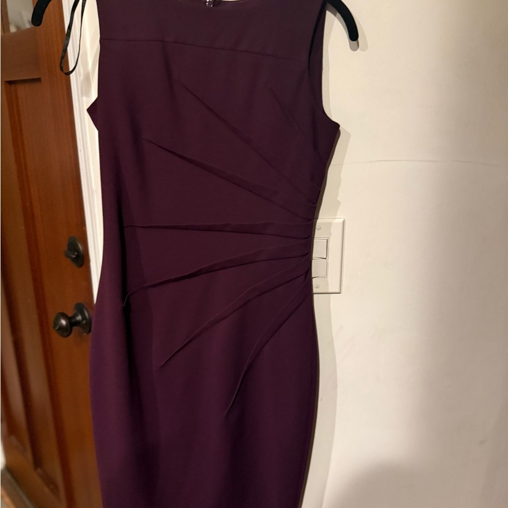 Calvin Klein Plum Sleeveless Sheath Dress